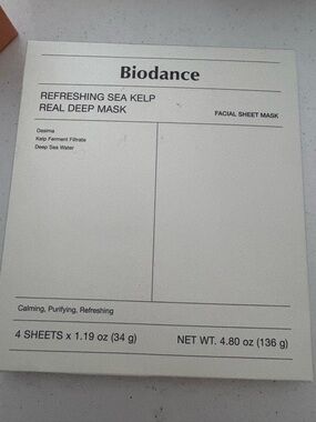 Biodance Refreshing Sea Kelp Real Deep Facial Sheet Mask - White
